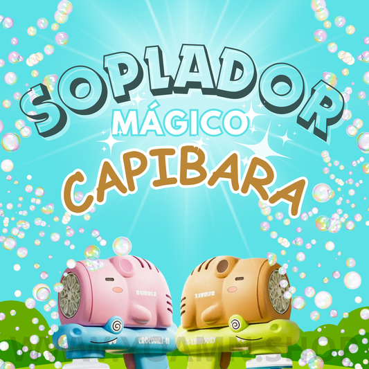 SOPLADOR MÁGICO DE BURBUJAS CAPIBARA, JUGUETE DE BAÑO PARA HACER BURBUJAS - MÁQUINA DE BURBUJAS DE 10 AGUJEROS PARA FIESTAS